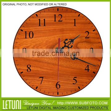 Wood grain wall clock home decoration item