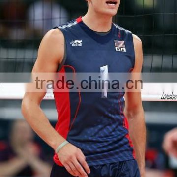 USA custom sports shirt compressed sublimated volleyball uniforms