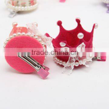 New Princess Crown Hairpins Hair Accessories Resin Diamond Pearls Girls Tiaras Headwear Baby Xmas Dancing Party Hair ClipCB-3606 photo-5