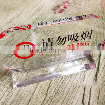 Clear Acrylic Display Warning Acrylic No Smoking Signs