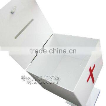 Red Gross Donation Box in Customized Size/ Plexiglass Donation Box photo-2