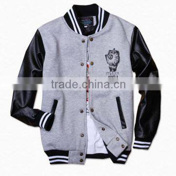 Cotton Fleece Varsity Jacket,custom Cotton Fleece Varsiy Jacket,customized Cotton Fleece Leather Sleeves Varsity Jacket