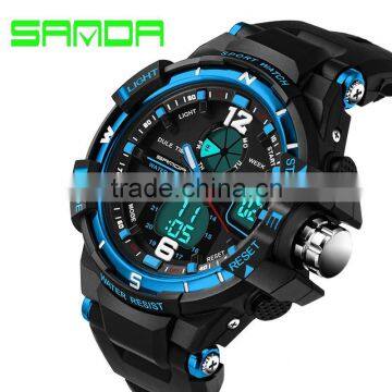 SANDA Brand Men Sports Watches Fashion Casual watch Shock Digital Watch Relogio Masculino Military Waterproof Wristwatche