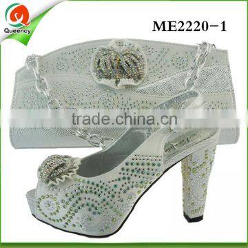 ladies wedding shoes and bag set / women shoes matching lady handbag