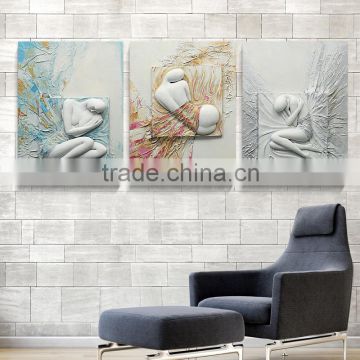 famous winter snow village oil painting on canvas picture sex chinese girl oil painting