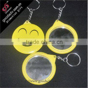 Children easily carry logo custom comfortable feel tinplate beautiful pocket mirror