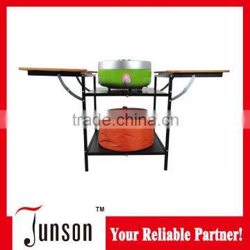 Folding BBQ Shelf and Patented Design Charcoal Grill/Indoor Smokeless Charcoal Barbecue Grill