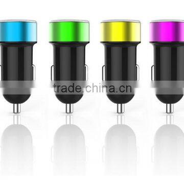 dual usb mobile phone car charger 5V 2.4A