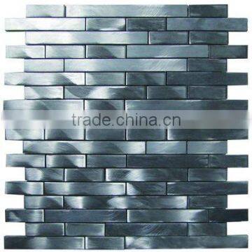 decorative brushed aluminum alloy mosaic tile