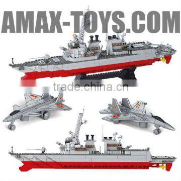 bd-7530390 plastic toys brick intelligent building block cruiser set 615pcs