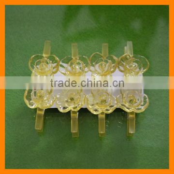 Transparent Plastic Peg With Acrylic Flower