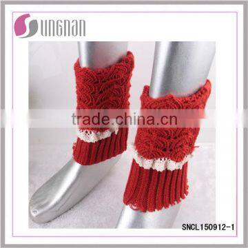 2015 New alibaba best selling custom winter leg warmers lace leg warmers women knitted warmers