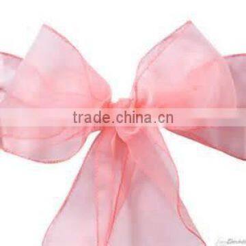 beautiful and cheap wedding hotel banquet crinkle/crushed taffeta chairsash/chair cover bow/