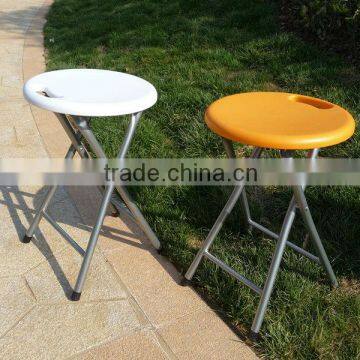 Round Shape Metal Folding Stool With Handle photo-4