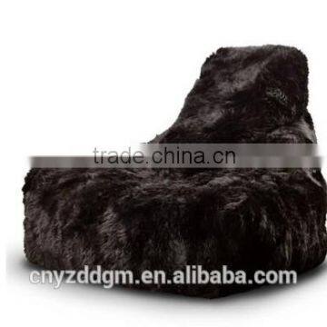 black plush bean bag sofa/plush computer chair