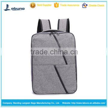 2016 Factory Wholesale OEM Canvas Shoulder Bag Backpack Combination Schoolbag for Men and College Boy photo-3