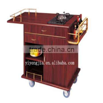 High quanlity wooden flambe trolley with competetive price