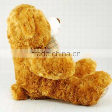 Brown Tan Plush Bow Teddy Bear Toys