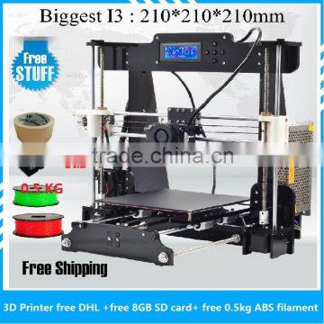 2016 shenzhen DIY 3D printer Desktop 3D Printer support 1.75mm /3mm PLA/ABS filament for home office industrial art model making