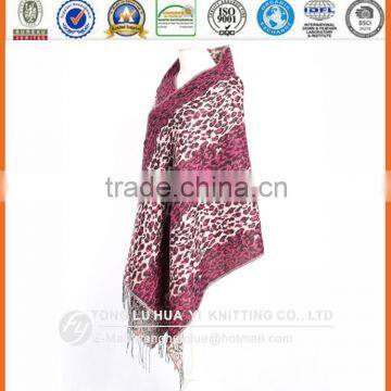 winter knitted 100%acrylic scarf print