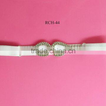 2015 hot selling Factory price pearl and Rhinestone connector decoration headwear (RCH-44)