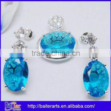 Many Designs !!! Created Opal And Square Light Blue Topaz And Pave Diamond Necklace Pendant photo-2