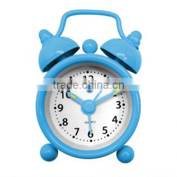 cute children twin bell mini alarm clock metal clock