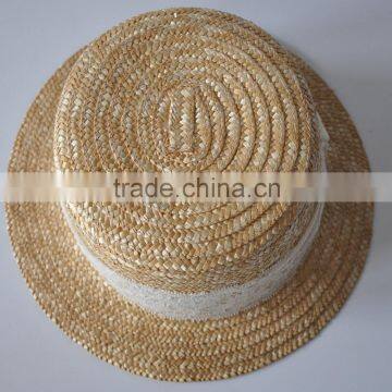 Best Selling Lace Band 100% Paper Straw Trilby Hat photo-2
