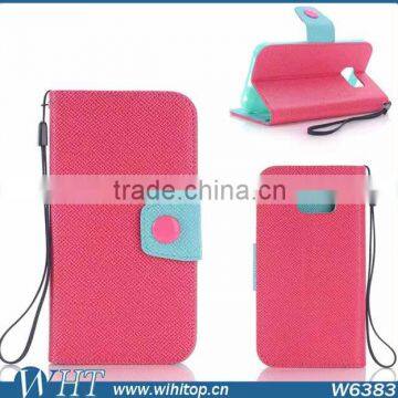 Fashion Korean Style Magnetic Flip Leather Case Stand Wallet Holster For Samsung Galaxy S6 G9200 photo-3