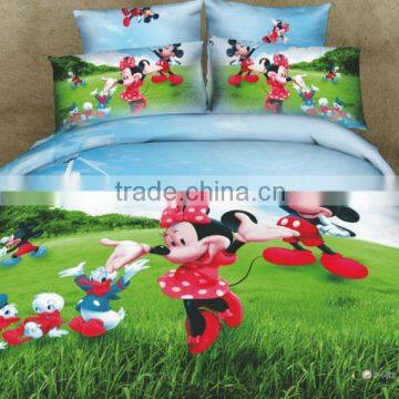 100% cotton 3D mickey bedding set