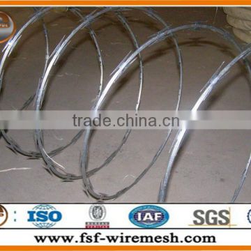 China factory price Galvanized Concertina barbed Wire/Razor barbed wire