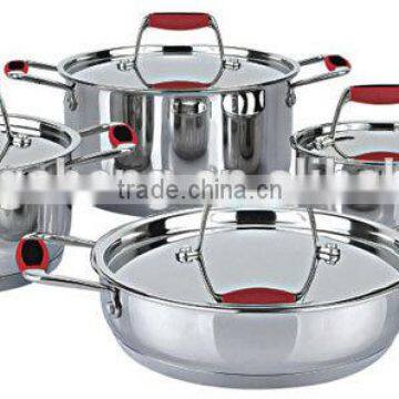 7pcs stainless steel sonex royalty line cookware set in titanium coated