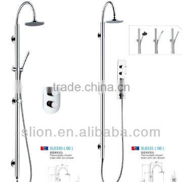 Luxury Brass Bath Shower Mixer Dual Handle Thermostatic Shower Mixer Taps