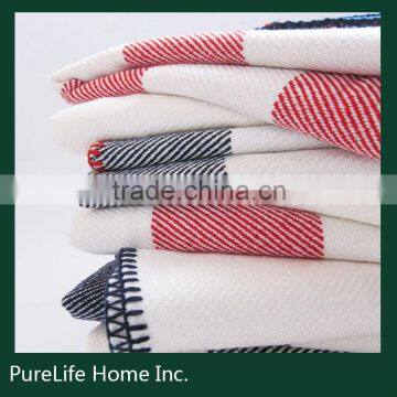 SZPLH 100% acrylic hot sale checked pattern woven throw blanket