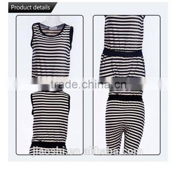 2016 Fashion Modern Style Stripe Pattern One Piece Women Jumpsuit for Ladies photo-5