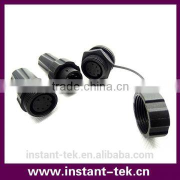 INST Plug and socked IP68 6pin wire copper crimp connector 22mm M22 ethernet connector
