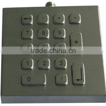 17 Keys Vandalproof Customized Metal Keypad With Electronic Controller