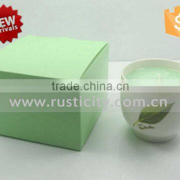 high quality natural oil soy massage candles in ceramic vessal