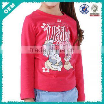 Kids cute tshirt print,Tom and jerry t shirt animal,girls red long tshirt stock(lyt070018)