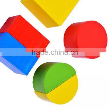Play And Learn Natural Model Of Geometric Shapes Wooden Blocks photo-3