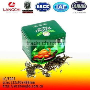 China tea cuboid tin box manufacturer