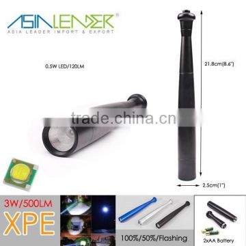 BT-4844 CREE XPE LED 500Lumen Baseball bat High Beam High Power Led Flashlight Torch Outdoor Baseball