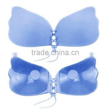 Ideal fashions LALA butterfly Womens Reusable Invisible Strapless Self Adhesive Backless Silicone Bra adhesive bra silicone bra