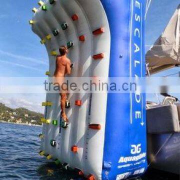 2016 fashion and high quality inflatable water climbing wall, rock inflatable climbing, water games