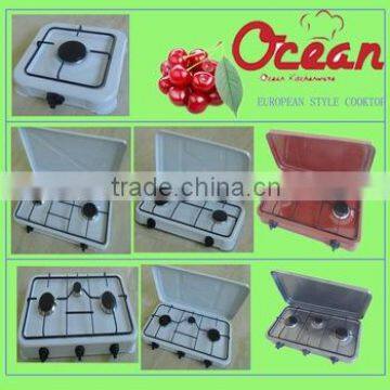 Efficient Euro Type 3Burners Built-in Gas Stove With Cover photo-6