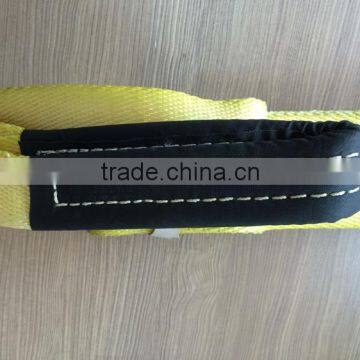 40T heavy-lift Polyester webbing sling with eye hook for lifting cargo