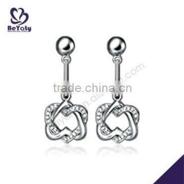 hot sale high quality sterling silver gold earring designs