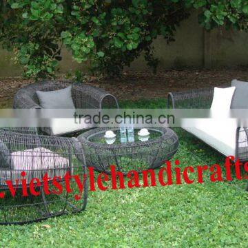 Cheap poly rattan furniture outdoor sofa set