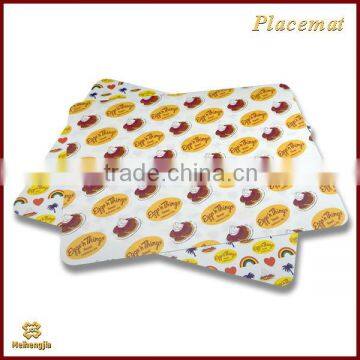 Most popular creative excellent quality promotion placemat for cake promotion gifts