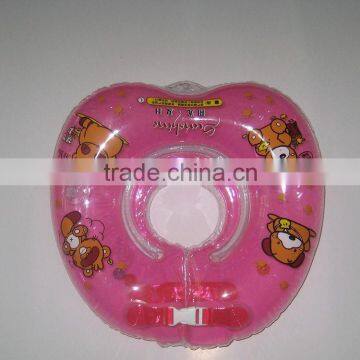 comfortable apple shape pvc inflatable neck ring, apple shape neck ring for baby
